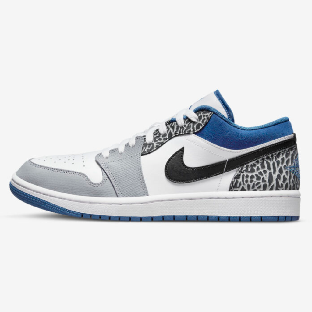 Air Jordan 1 Low “True Blue Elephant Print”