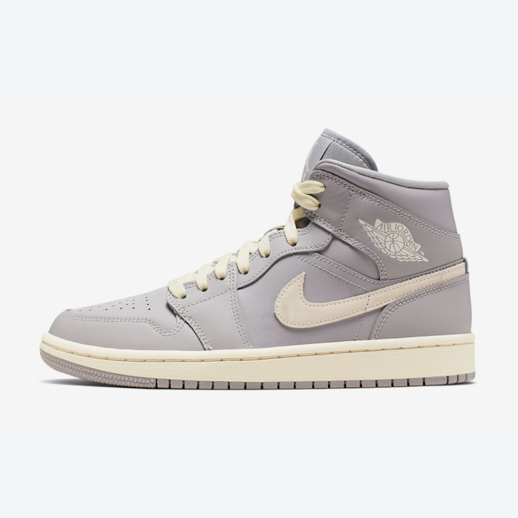 Air Jordan 1 Mid 'Grey Light Bone' (W)