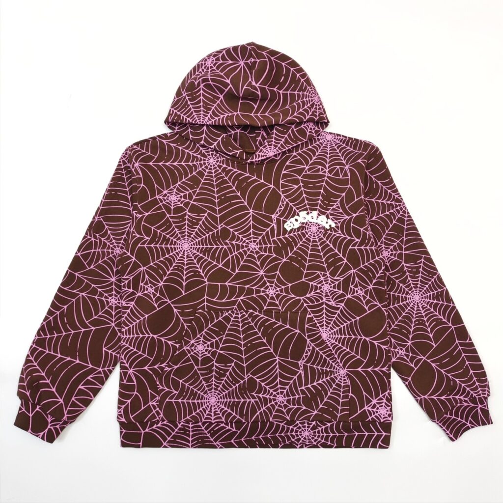 Sp5der All Over Print Hoodie 'Brown'