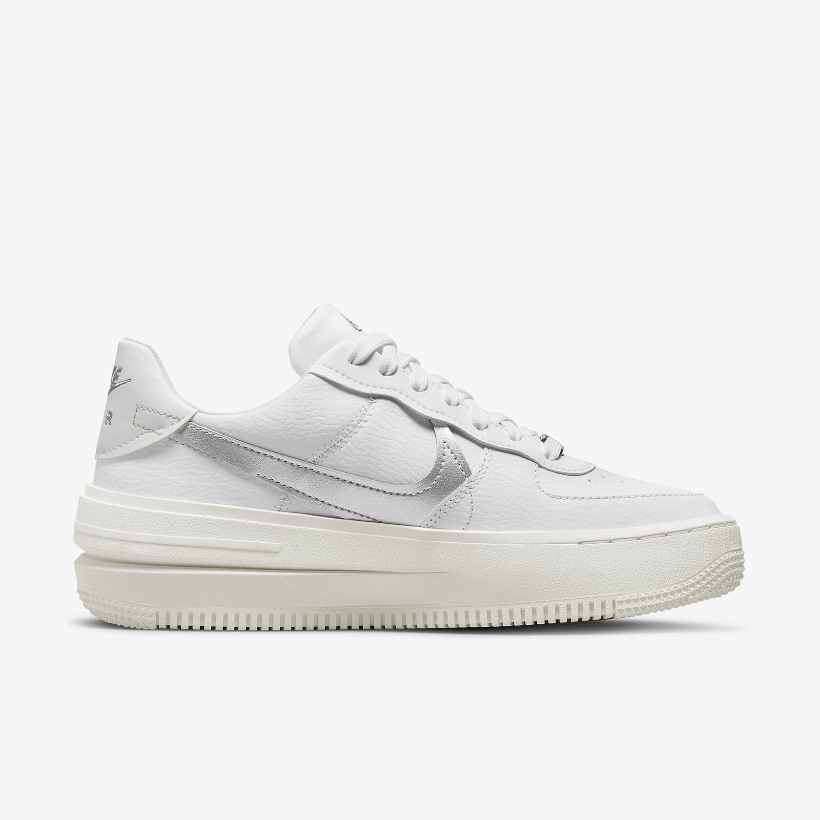 Nike Air Force 1 PLT.AF.ORM “White Silver”2