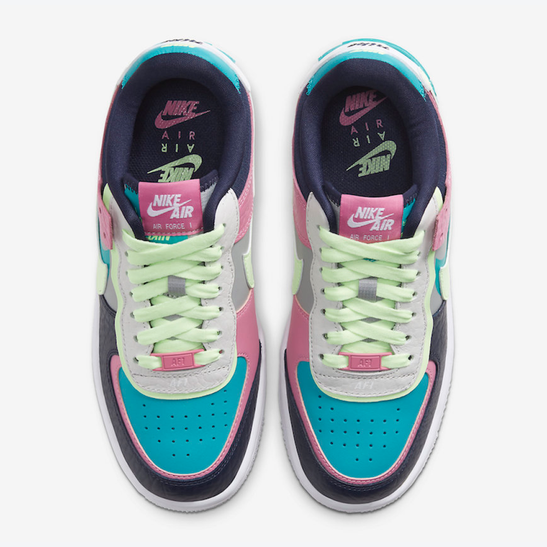 Nike Air Force 1 Shadow 'Barely Volt Oracle Aqua'3