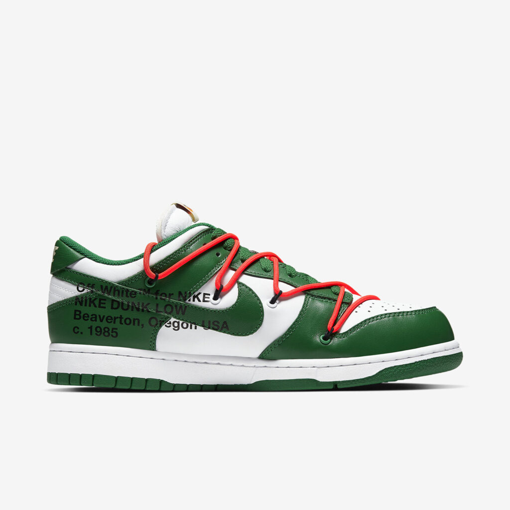 Off-White X Nike Dunk Low “Pine Green”