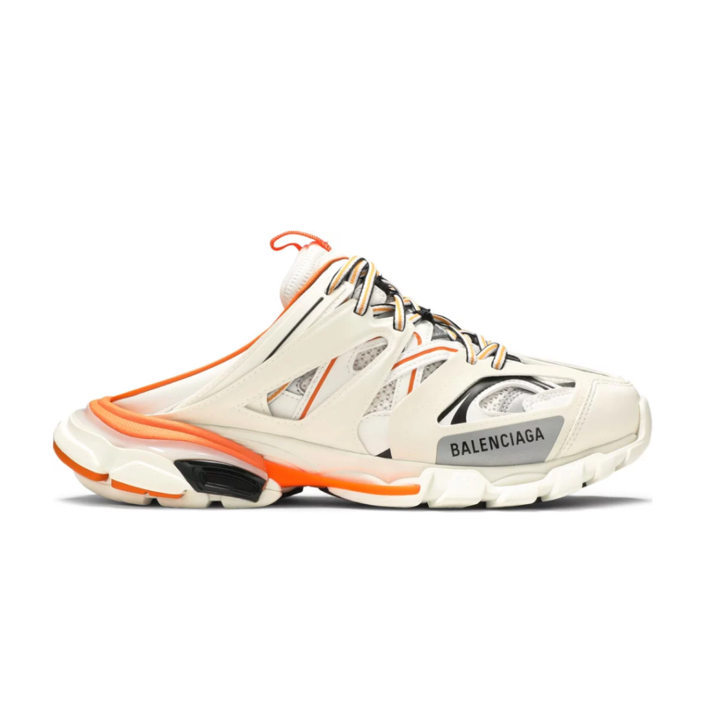 Balenciaga Track Mule Slides 'White Orange'