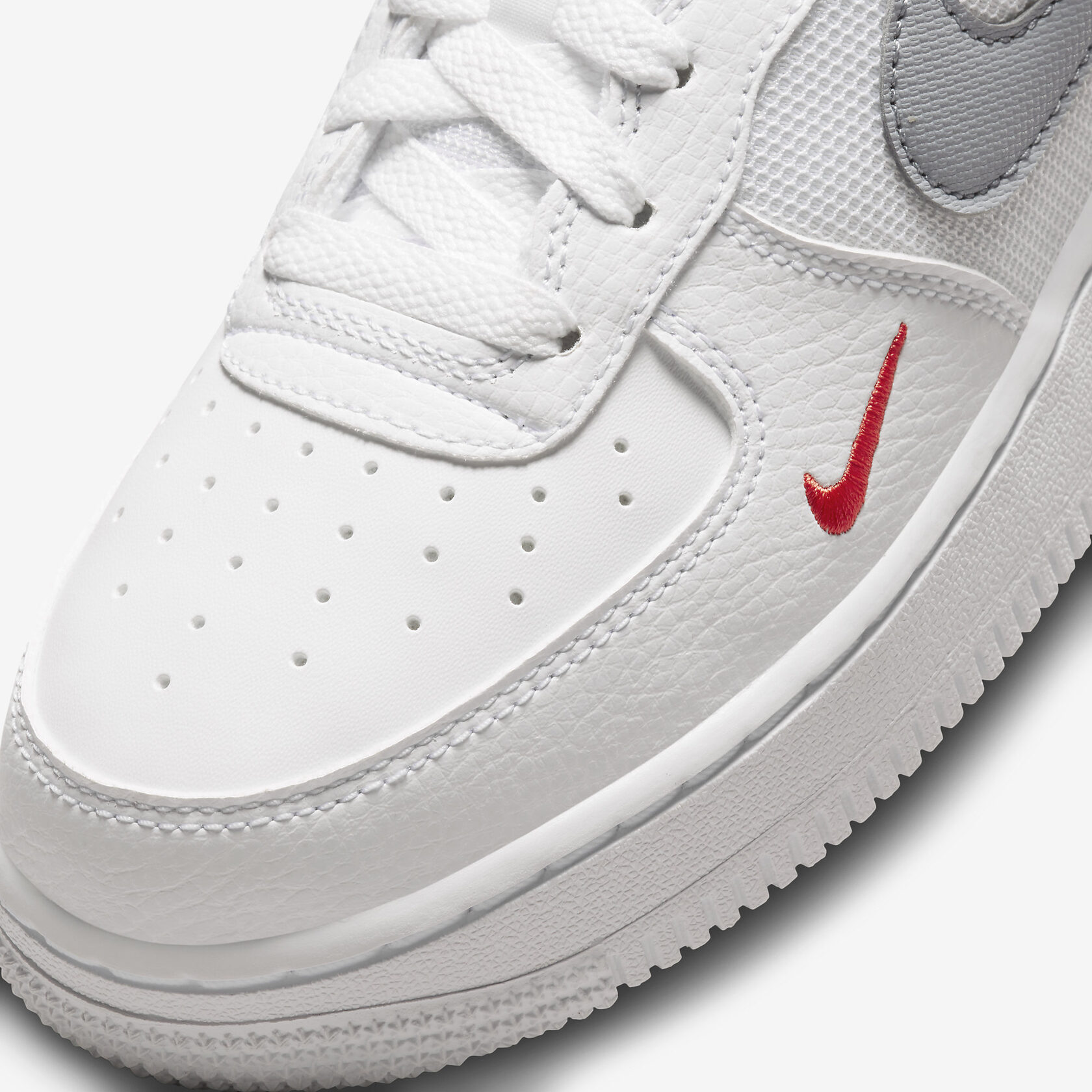 Nike Air Force 1 Low 'White Grey Crimson' GS7