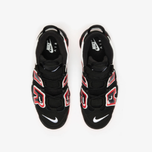 Nike Air More Uptempo Black White Laser Crimson4