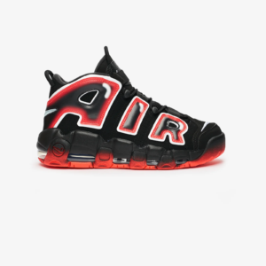 Nike Air More Uptempo Black White Laser Crimson5