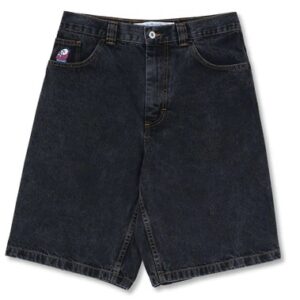 Polar Bigboy Washed Black Denim Shorts (old logo)