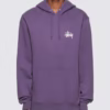 Stussy Basic Hoodie Purple