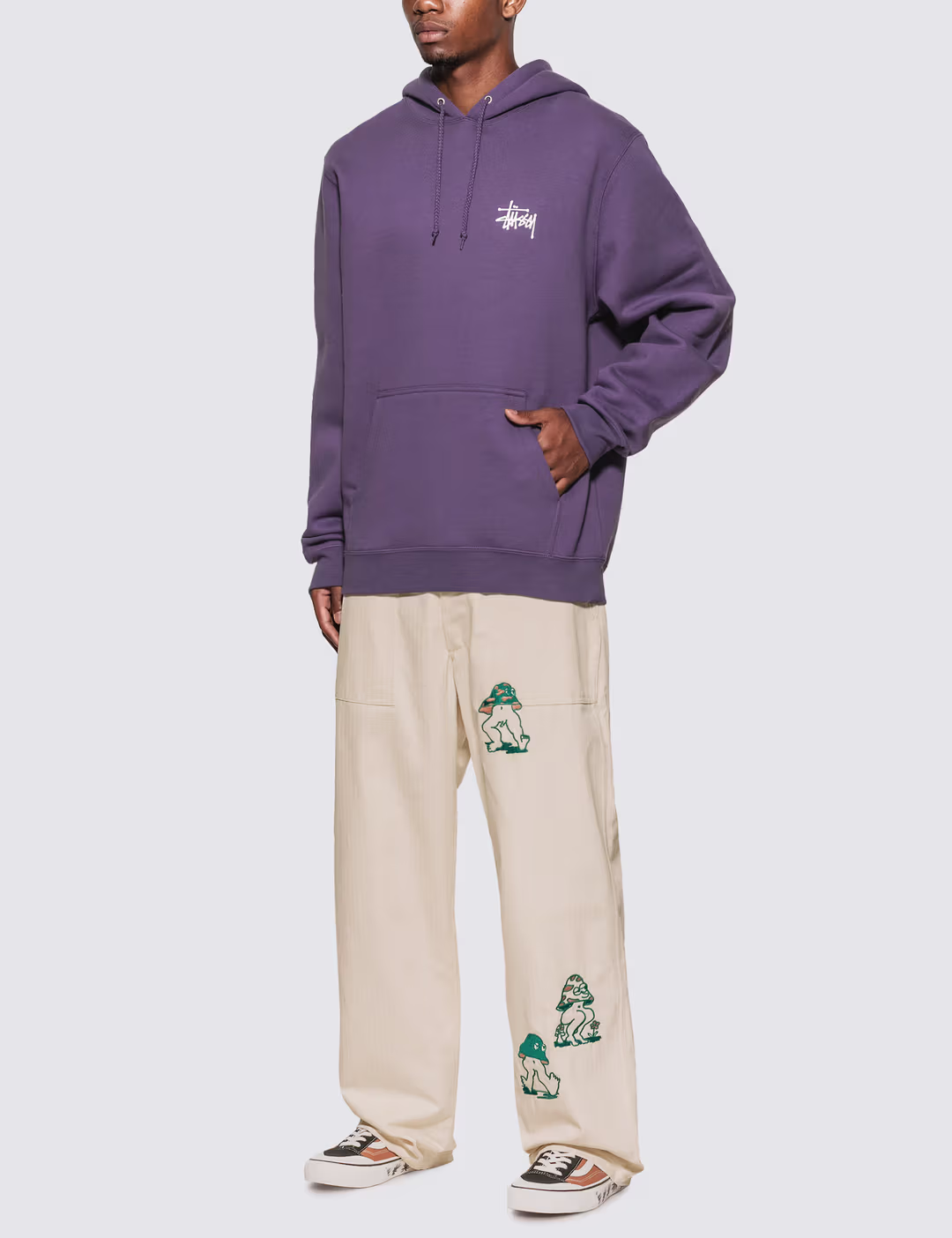 Stussy Basic Hoodie Purple4