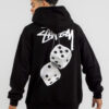 Stussy Fuzy Dice Hoodie Black2