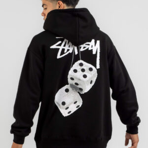 Stussy Fuzy Dice Hoodie Black