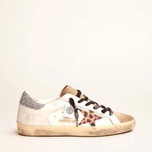 Golden Goose Leopard Crystal Sneakers