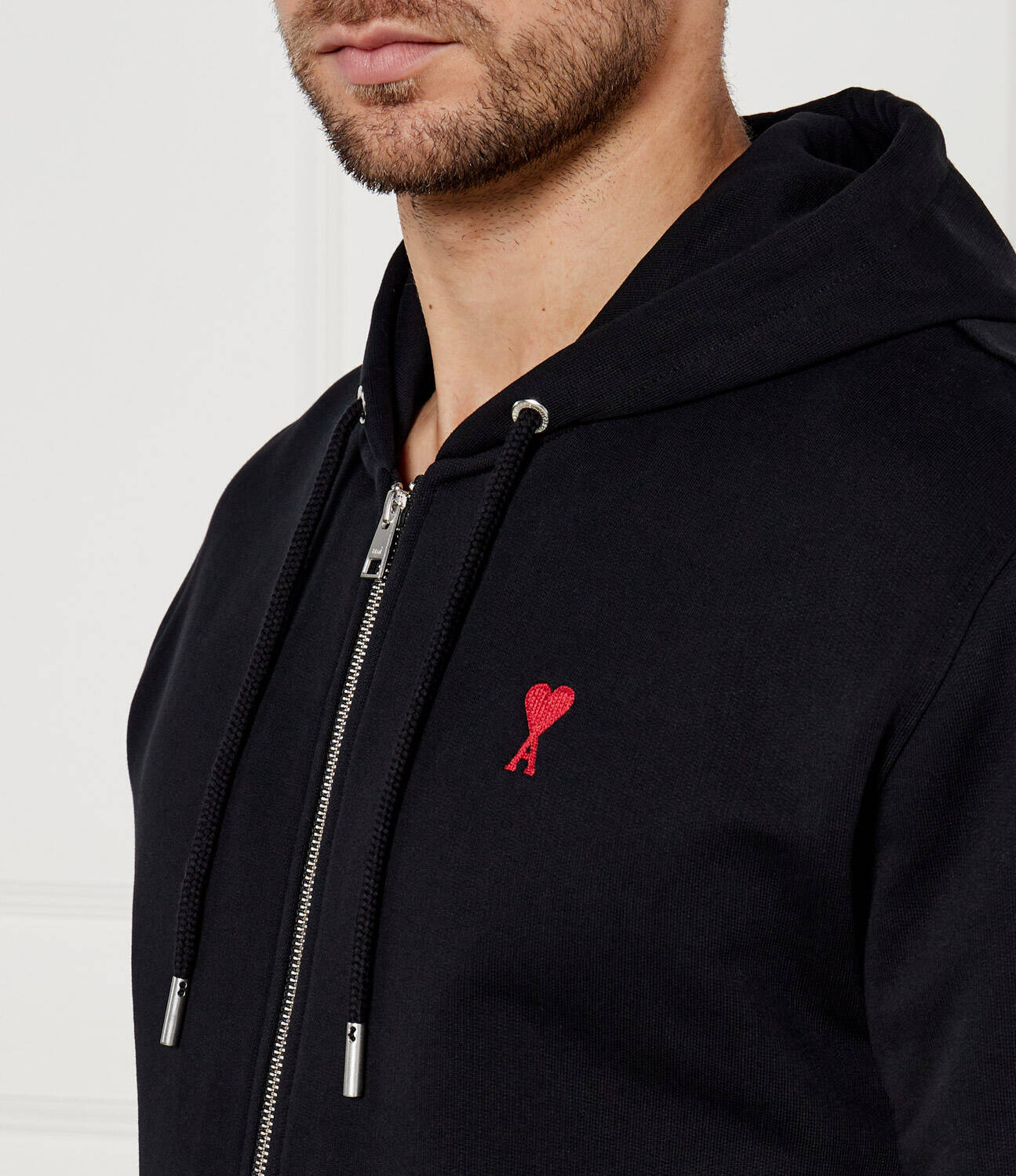 AMI Paris Black Zip Hoodie4