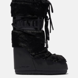 Moon Boot ICON BLACK FAUX-FUR
