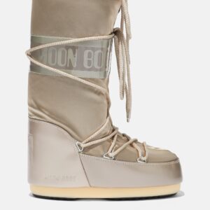 Moon Boot ICON GLANCE PLATINUM SATIN BOOTS