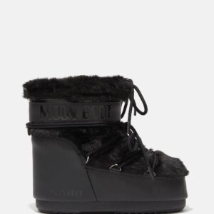 Moon Boot ICON LOW BLACK FAUX-FUR BOOTS