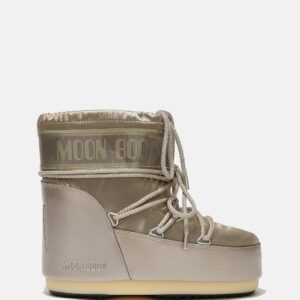 Moon Boot ICON LOW GLANCE PLATINUM SATIN BOOTS
