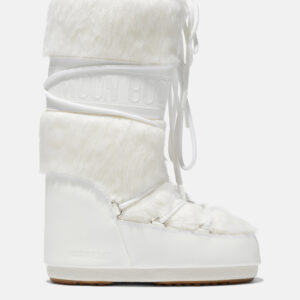 Moon Boot ICON WHITE FAUX-FUR BOOTS
