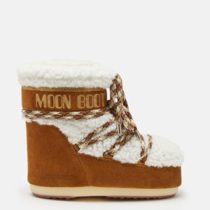 Moon Boot LAB69 ICON LOW BROWN SHEARLING BOOTS