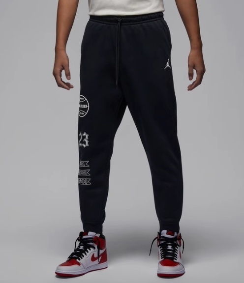 Nike Air Jordan Printed Drawstring Knit Jogger Pants