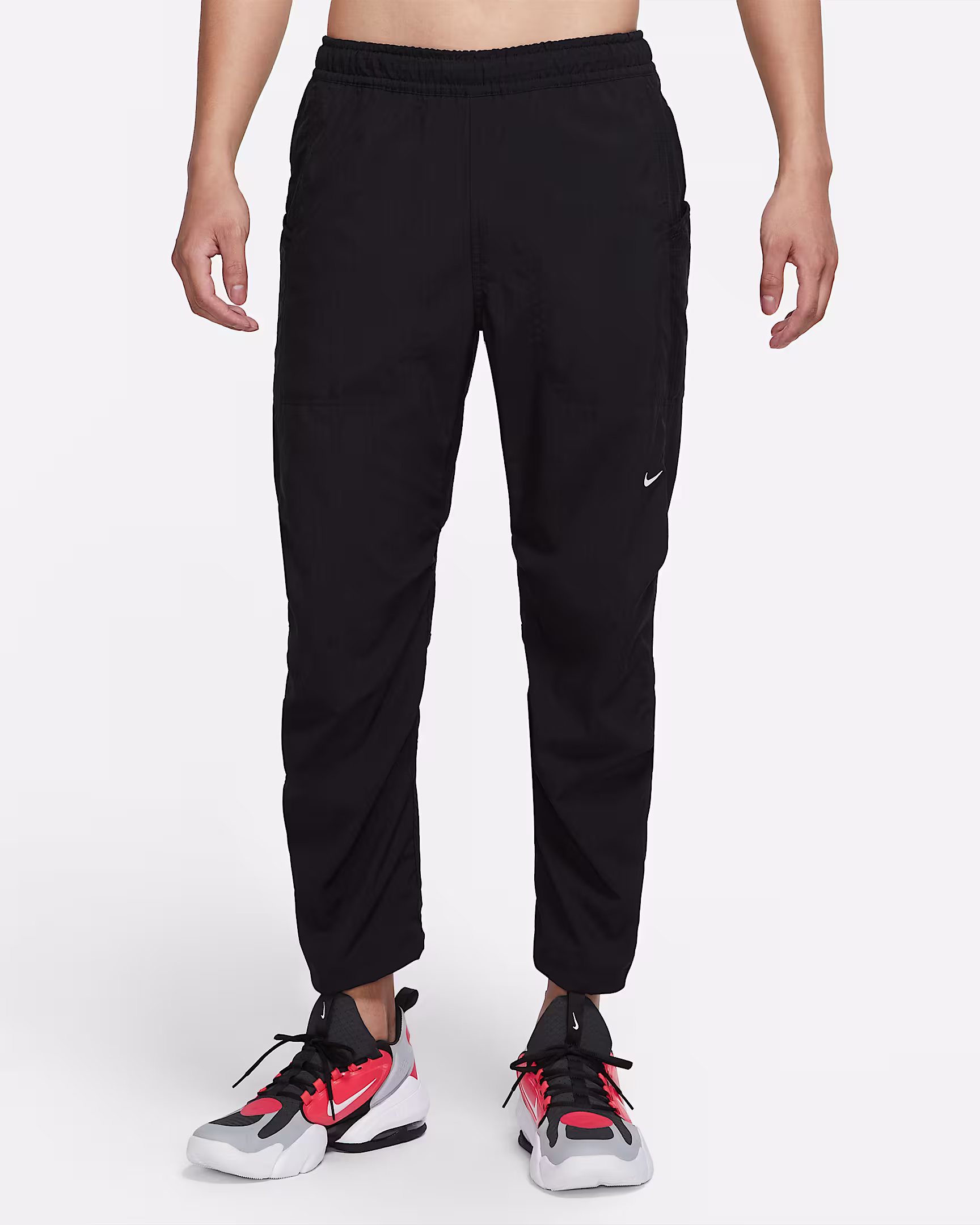 Nike Dri-Fit Solid Color Logo Embroidered Drawstring Lacing Sports Pants