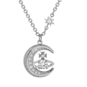 Vivienne Westwood Dorina Moon Necklace Silver
