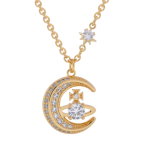 Vivienne Westwood Dorina Moon Necklace Gold
