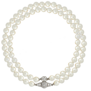 Vivienne Westwood Pearl Double Necklace Silver