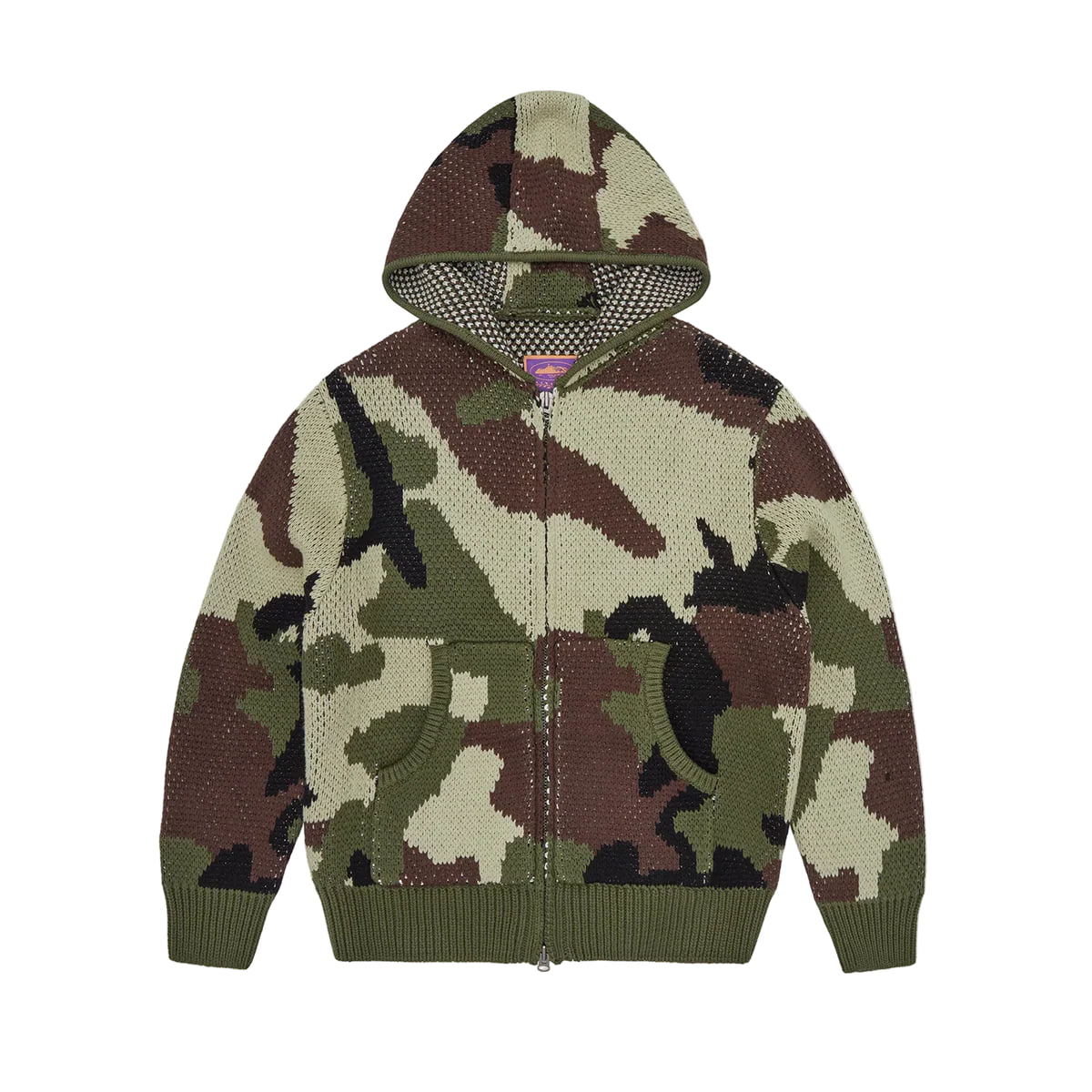 Corteiz Alcatraz Heavy Knit Zip Hoodie Camo1
