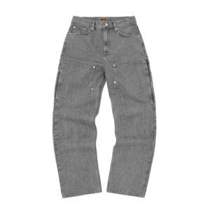Corteiz Embossed C-star Denim Work Pant Grey1