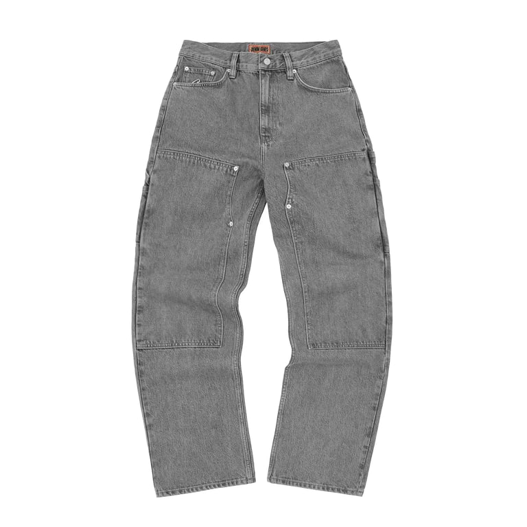 Corteiz Embossed C-star Denim Work Pant Grey1
