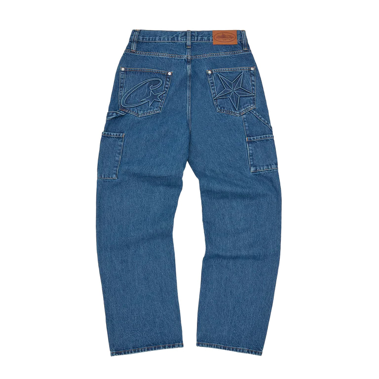 Corteiz Embossed C-star Denim Work Pant2