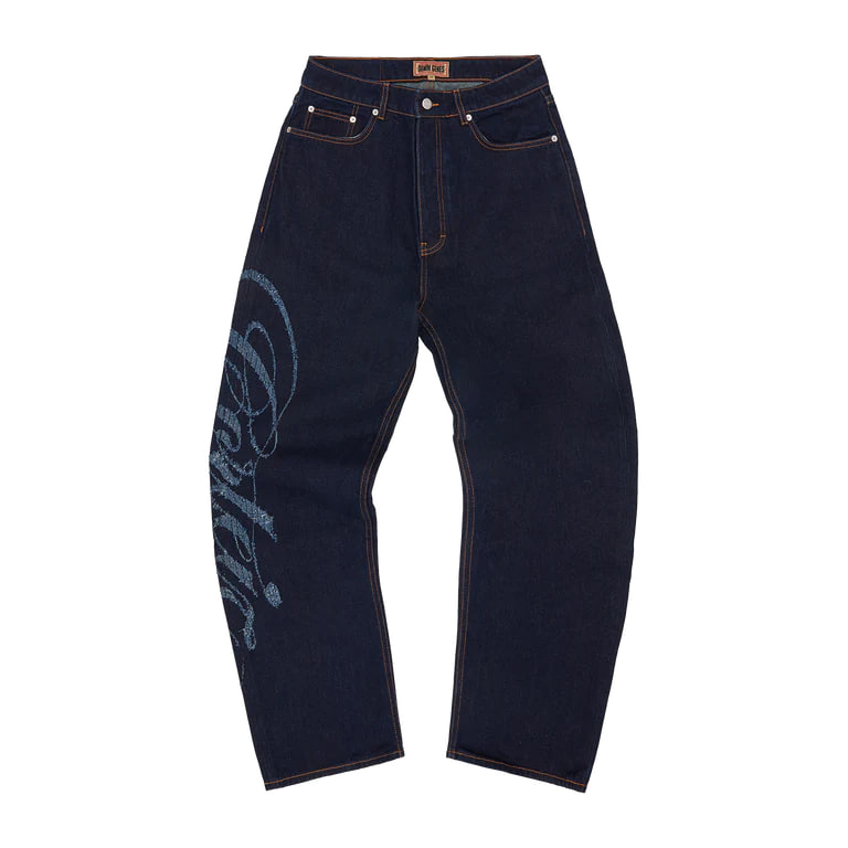 Corteiz Frayed Denim Baggy Jeans1