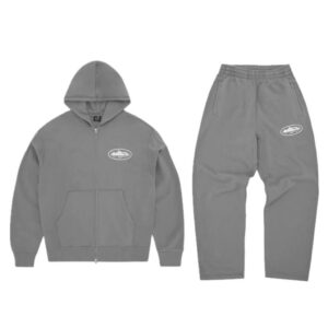 Corteiz Island Puff Print Tracksuit Grey