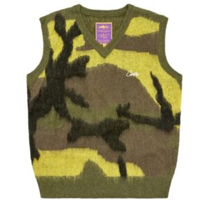 Corteiz Mohair Knit Vest Gutta