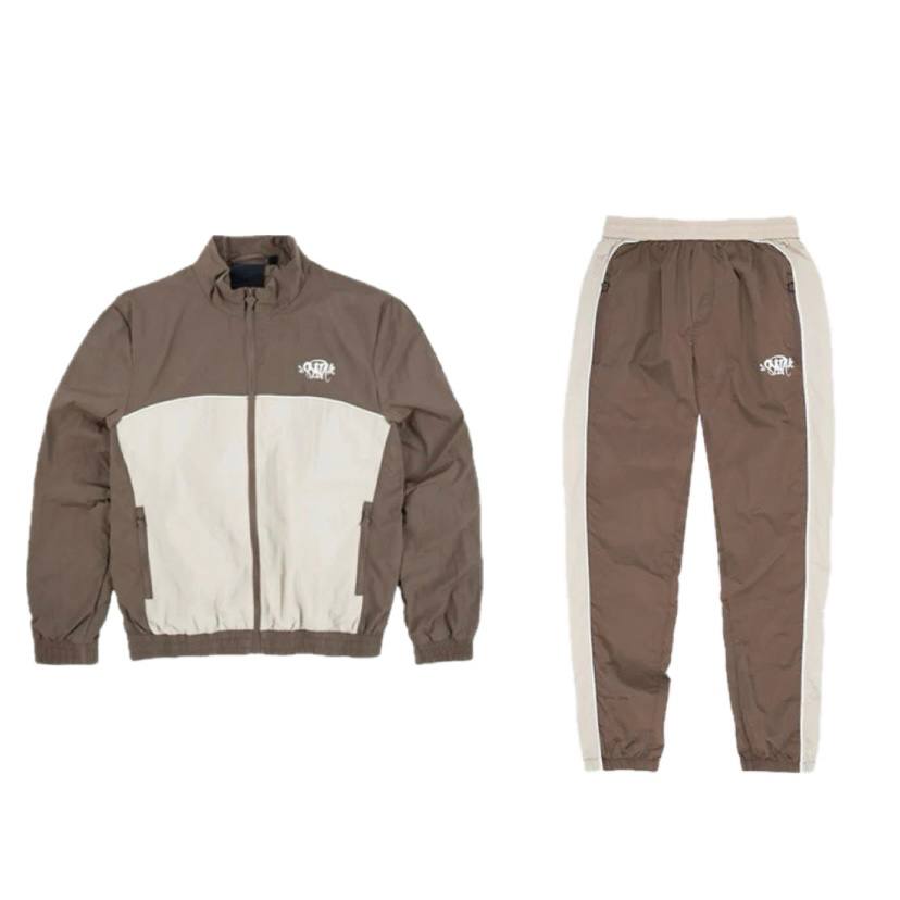 Syna World Logo Shell Tracksuit - Brown Beige4