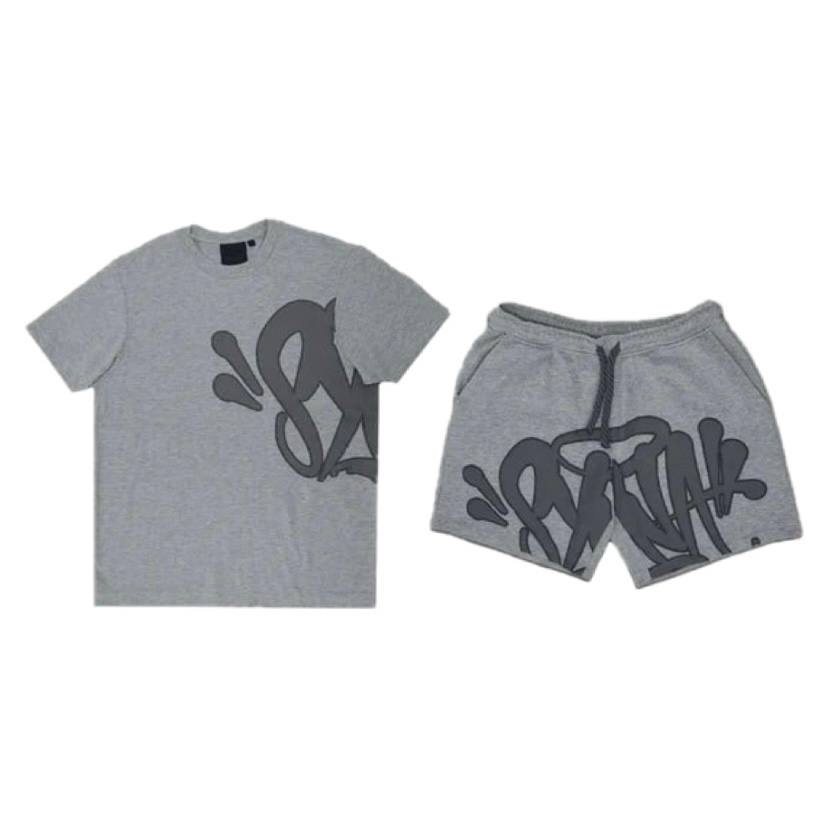 Syna World Logo T-Shirt & Short Set Grey2