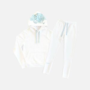 Syna World Logo Tracksuit - White/Blue