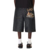 aziza black raw Jorts 018