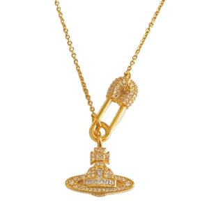 Vivienne Westwood Lucrece Pin Necklace Golden