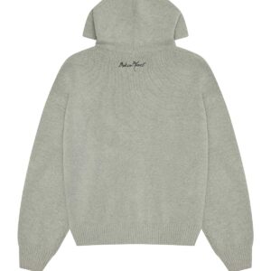 Broken Planet Sun Logo Knit Zip-Up Hoodie Heather Grey1