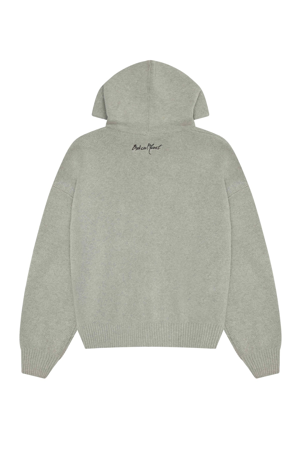 Broken Planet Sun Logo Knit Zip-Up Hoodie Heather Grey1