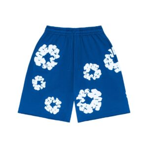 Denim Tears The Cotton Wreath Shorts - Royal Blue