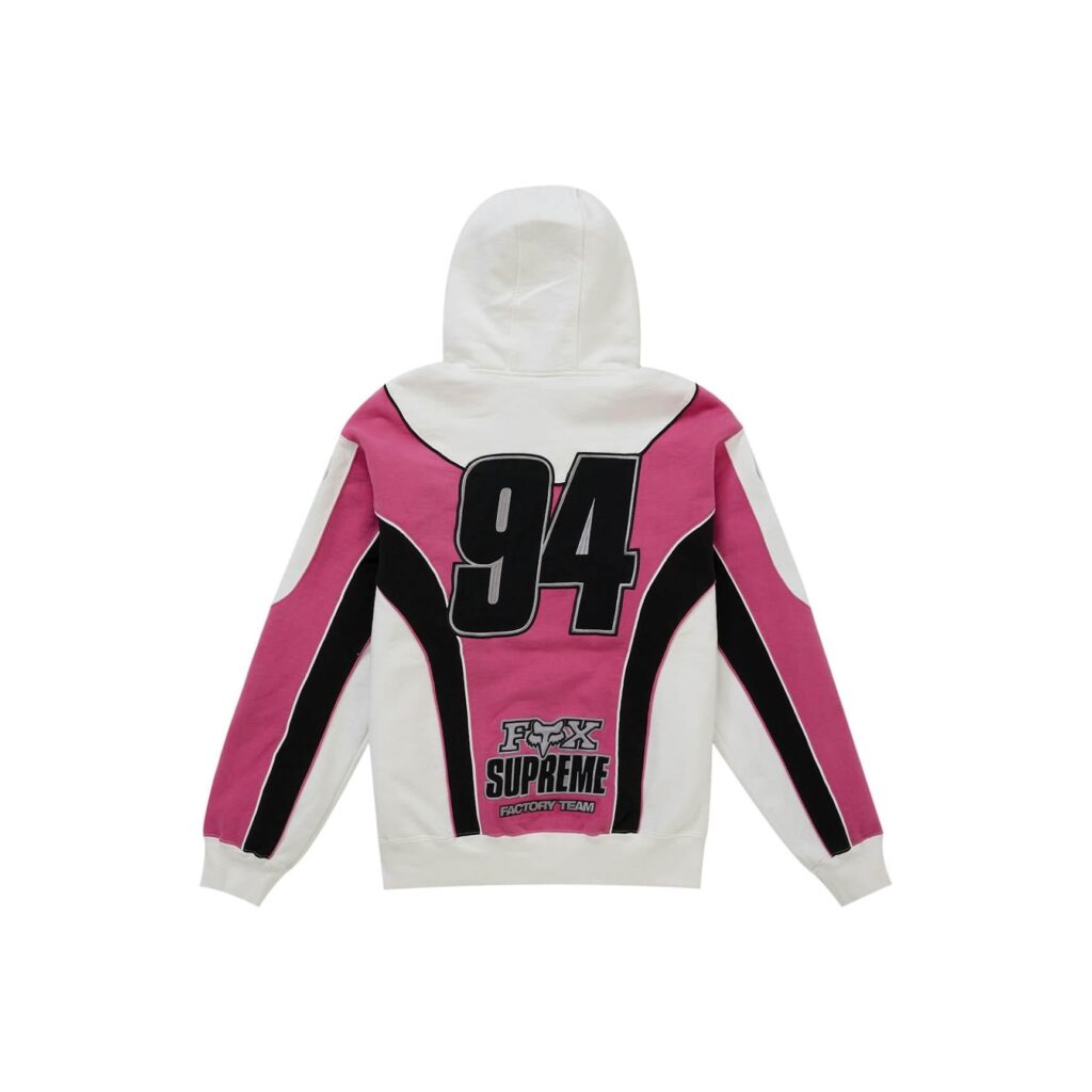 Supreme-Fox-Racing-Zip-Up-Hooded-Sweatshirt-White-2