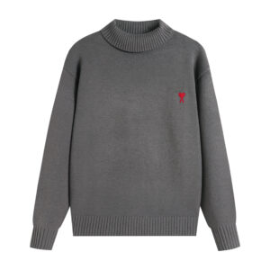 Ami Paris Ami de Coeur Mock Neck Sweater