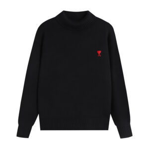 Ami Paris Ami de Coeur Mock Neck Sweater