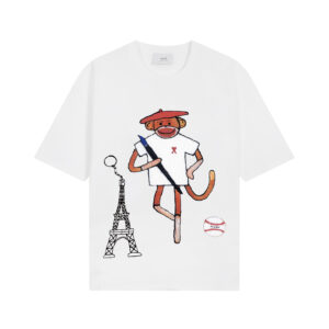 Ami Paris Monkey Print T-Shirt