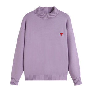 Ami Paris Ami de Coeur Mock Neck Sweater