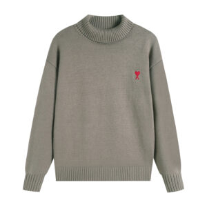 Ami Paris Ami de Coeur Mock Neck Sweater