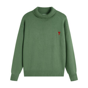 Ami Paris Ami de Coeur Mock Neck Sweater